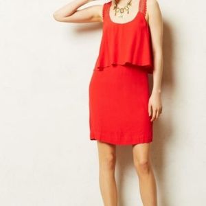 NWT Anthropologie Maeve red dress, crochet straps